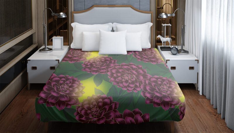 Protective bedspread, easy to clean from fur and hair. Flowersoul pattern, in addition to protection, it is colorful and adds aesthetics to the interior