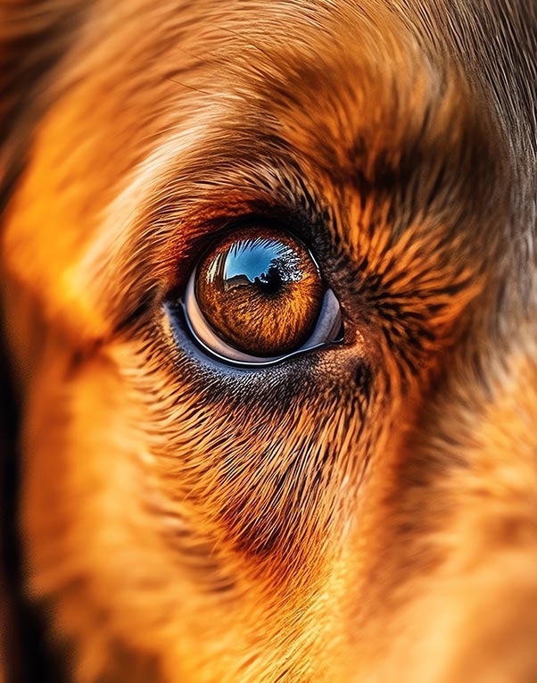 Struktura psiego oka w przybliżeniu